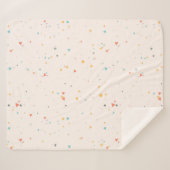 Dots & Triangle Confetti-Muster Sherpadecke (Vorderseite (Horizontal))