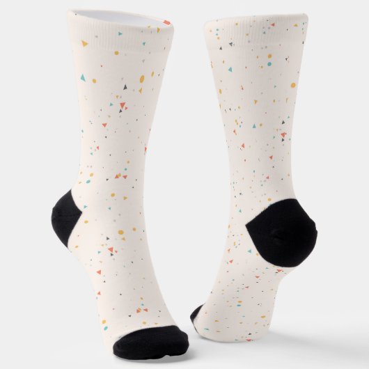 Dots & Triangle Confetti-Muster Socken (Gewinkelt)