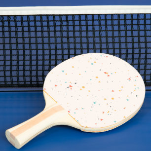Dots & Triangle Confetti-Muster Tischtennis Schläger