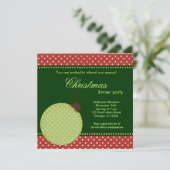 Dots Weihnachtsessen Einladung (Stehend Vorderseite)