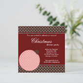 Dots Weihnachtsessen Einladung (Stehend Vorderseite)
