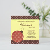 Dots Weihnachtsessen Einladung (Stehend Vorderseite)