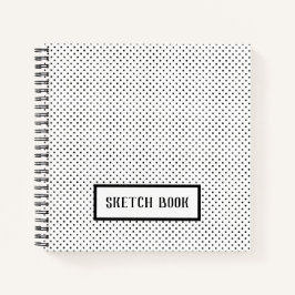 Dots White Black Polka Dot Sketch Notizblock