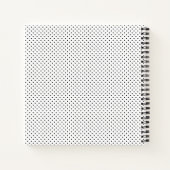 Dots White Black Polka Dot Sketch Notizblock (Rückseite)
