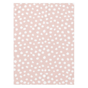 Dots Wild Animal Print Blush Pink und White Spots Tischdecke