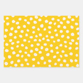 Dots Wild Animal Print Gelb und Weiß Spots Geschenkpapier Set (Vorderseite 3)