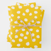 Dots Wild Animal Print Gelb und Weiß Spots Geschenkpapier Set (Beispiel)