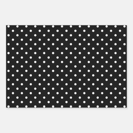 Dotsalz und Pepper Mix aus weißem und schwarzem Po Geschenkpapier Set (Vorderseite)