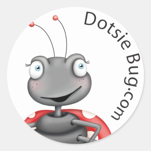 Dotsie Bug.com Runder Aufkleber (Vorderseite)