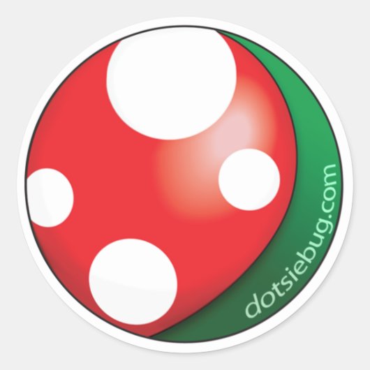 Dotsie Bug Logo-Aufkleber Runder Aufkleber (Vorderseite)