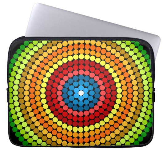 Dotted Abstrakt Mandala Art Design-65904 Laptopschutzhülle (Vorderseite)