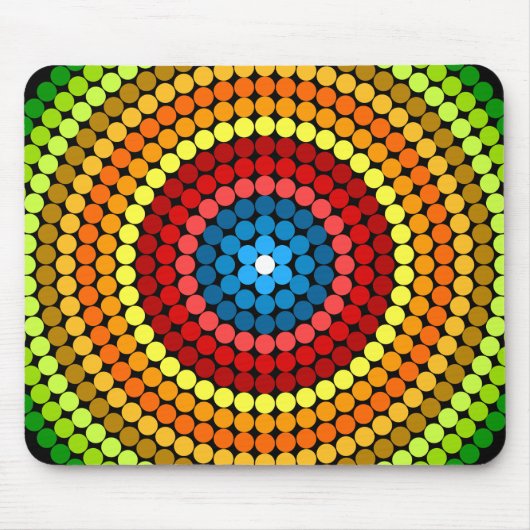Dotted Abstrakt Mandala Art Design-65904 Mousepad (Vorne)