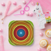 Dotted Abstrakt Mandala Art Design-65904 Pappteller (Party)