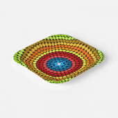Dotted Abstrakt Mandala Art Design-65904 Pappteller (Gewinkelt)