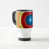 Dotted Abstrakt Mandala Art Design-65904 Reisebecher (Vorderseite Links)