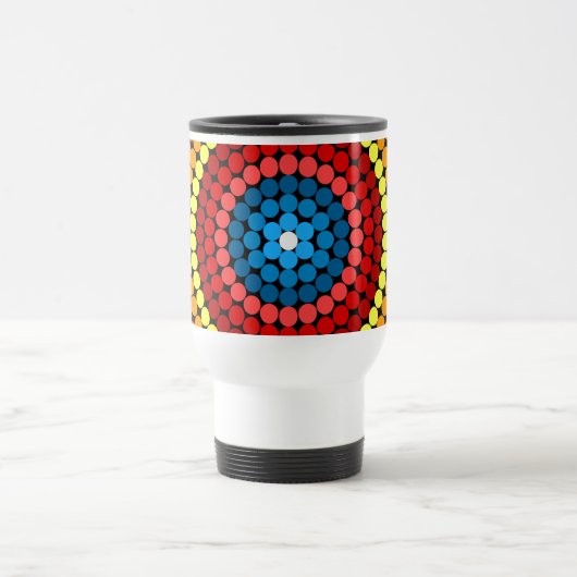 Dotted Abstrakt Mandala Art Design-65904 Reisebecher (Mittel)
