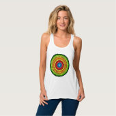 Dotted Abstrakt Mandala Art Design-65904 Tank Top (Vorderseite Vollansicht)
