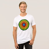 Dotted Abstrakt Mandala Art Design-65904 Tri-Blend Shirt (Vorderseite voll)