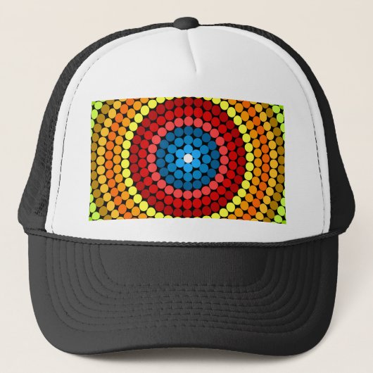 Dotted Abstrakt Mandala Art Design-65904 Truckerkappe (Vorderseite)