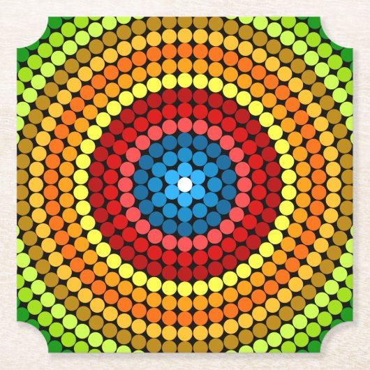 Dotted Abstrakt Mandala Art Design-65904 Untersetzer (Vorderseite)
