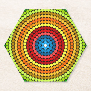 Dotted Abstrakt Mandala Art Design-65904 Untersetzer