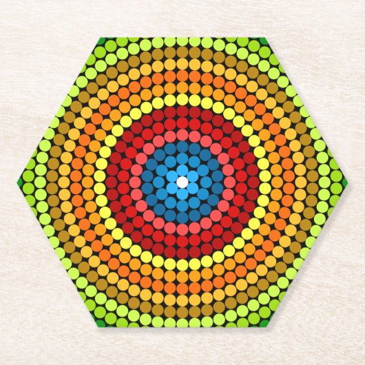 Dotted Abstrakt Mandala Art Design-65904 Untersetzer (Vorderseite)