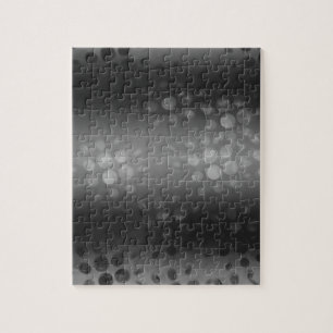 Dotted Bursts Pattern - Black, Gray, White Puzzle