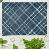 Dotted checkered pattern. Gray-blue. Geschirrtuch (Gefaltet)