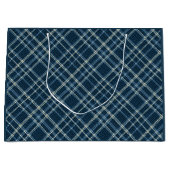 Dotted checkered pattern. Gray-blue. Große Geschenktüte (Vorderseite)