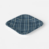 Dotted checkered pattern. Gray-blue. Pappteller (Gewinkelt)