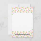 Dotted Confetti Babydusche Einladung (Rückseite)