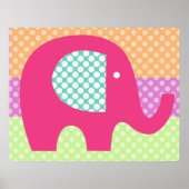 Dotted Elephant Kinderzimmer Poster (Vorne)