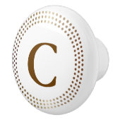 Dotted Gold Circles Moderne Dots Glam Dekoration Keramikknauf (Rechts)