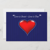 Dotted Heart Foto Save the Date gelbe Marine (Rückseite)