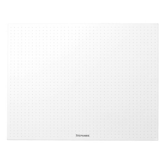 Dotted | Ihr Name Corporate Minimalistisch Black Notizblock (Vorderseite)