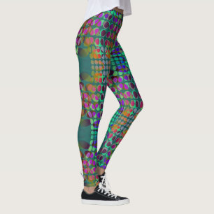 Dotted - Ordentliches Chaos-Wallpaper farbig Leggings