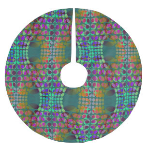 Dotted Orgeordnete Chaos Wallpaper farbig + Ihre I Polyester Weihnachtsbaumdecke