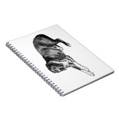 Dotted Reflections - Halftone Dog Notebook Notizblock (Rechte Seite)