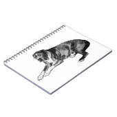 Dotted Reflections - Halftone Dog Notebook Notizblock (Linke Seite)