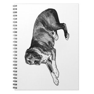 Dotted Reflections - Halftone Dog Notebook Notizblock