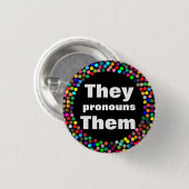Dotted sie Pronouns Button (Vorne & Hinten)
