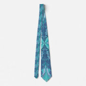 Dotted Turquoise X Muster Neck Tie Krawatte (Rückseite)