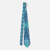 Dotted Turquoise X Muster Neck Tie Krawatte (Rückseite)