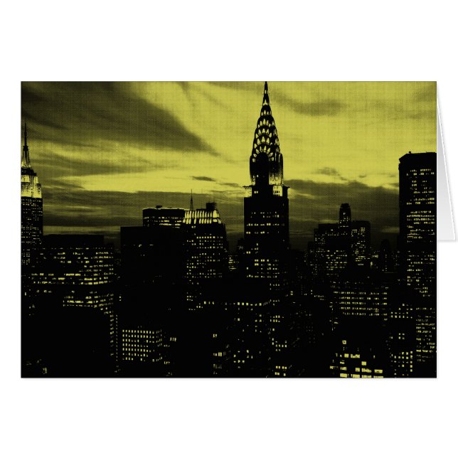 Dotted Yellow Black New York City (Vorderseite (Horizontal))