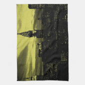 Dotted Yellow Black New York City Handtuch (Vertikal)