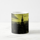 Dotted Yellow Black New York City Kaffeetasse (Mittel)
