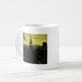 Dotted Yellow Black New York City Kaffeetasse (Vorderseite Links)