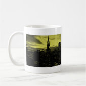 Dotted Yellow Black New York City Kaffeetasse (Links)