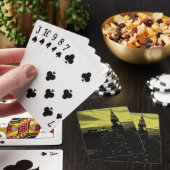 Dotted Yellow Black New York City Spielkarten (In Situ)