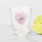 Dotter Herz Great Dane Shot Glass Schnapsglas (Rückseite)
